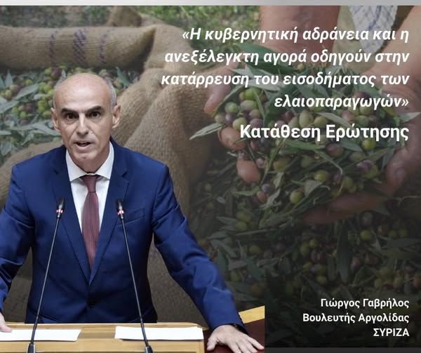 Κατάρρευση του εισοδήματος των ελαιοπαραγωγών