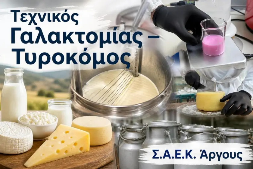 Σ.Α.Ε.Κ. Άργους η ειδικότητα «Τεχνικός Γαλακτομίας – Τυροκόμος» με αυξημένες επαγγελματικές προοπτικές [βίντεο & φωτογραφίες]